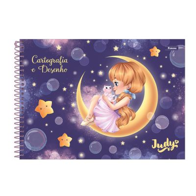 Caderno Cartografia Espiral Capa Dura 80fls Judy Foroni