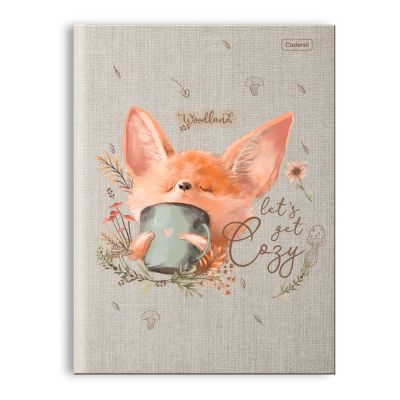 Caderno Linguagem Brochura Capa Dura 80fls Woodland Cadersil