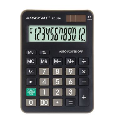Calculadora Mesa 12 Digitos Pc286 Preta Procalc