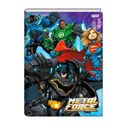 Caderno Linguagem Brochurao Capa Dura 80fls Liga Da Justica Jandaia