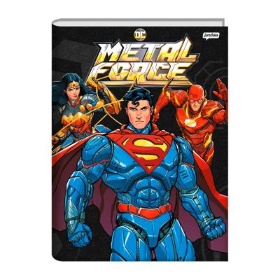 Caderno Linguagem Brochura Capa Dura 1/4 80fls Liga Da Justica Jandaia