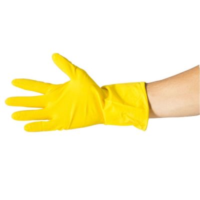 Luva Latex Multiuso Amarela M Bompack Ca 38663