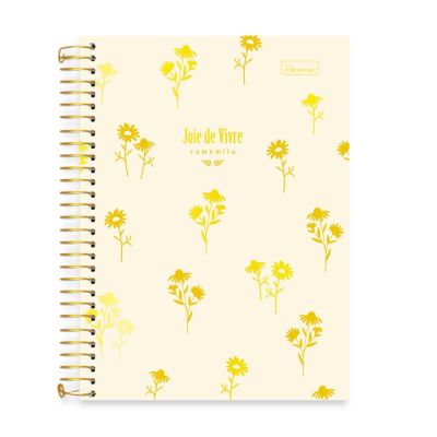 Caderno Colegial Capa Dura 1x1 80fls Joie De Vivre Cadersil - Capa3