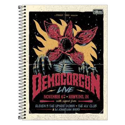 Caderno Universitario Capa Dura 10x1 160fls Stranger Things Tilibra - Capa4