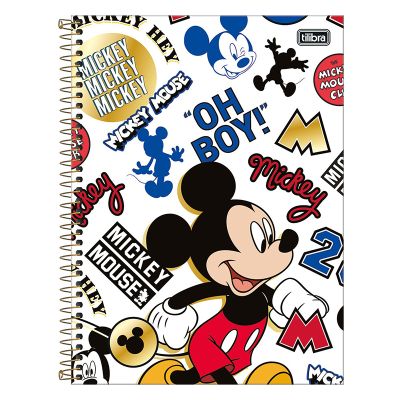 Caderno Universitario Capa Dura 1x1 80fls Mickey Tilibra - Capa4