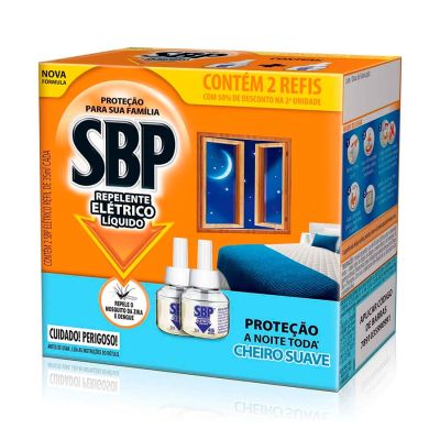 Repelente Eletrico Liquido Refil Led 35ml C/ 2 Uni Sbp