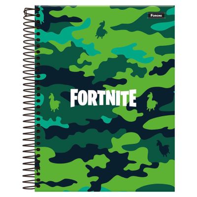 Caderno Universitario Capa Dura 10x1 200fls Fortnite Foroni - Capa2