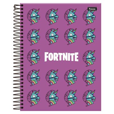 Caderno Universitario Capa Dura 10x1 200fls Fortnite Foroni - Capa4