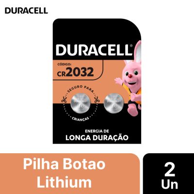 Pilha Lithium Botao Cr2032 3v C/2 Un Duracell
