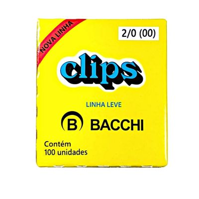 Clips N.2/0 Galvanizado Leve Cx 100 Un Bacchi