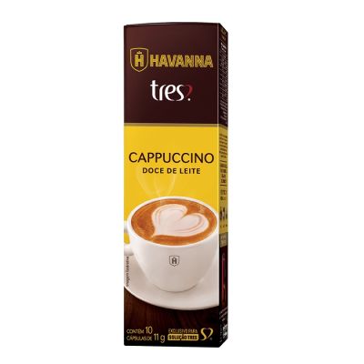 Capsula Cafe Cappuccino Tres Havanna Doce De Leite 110g C/10 Unidades