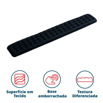 Apoio De Punho P/ Teclado Em Gel Preto Ac366 Multi