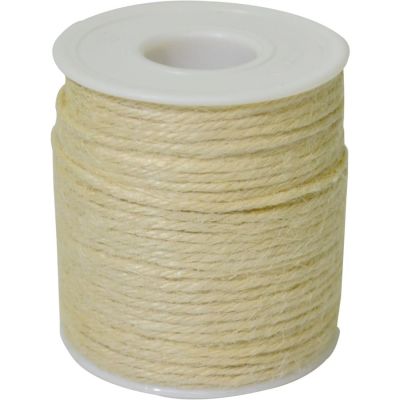 Fio De Juta Alvejado 2mm X 50m Kit