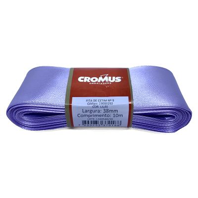 Fita Cetim Liso Lilas 38mmx10m N9 Cromus