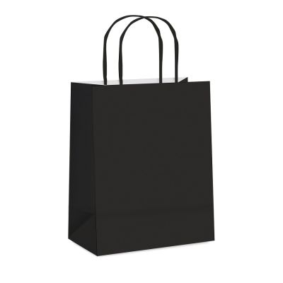 Sacola De Papel G Preto 32x26,5x13cm Cromus