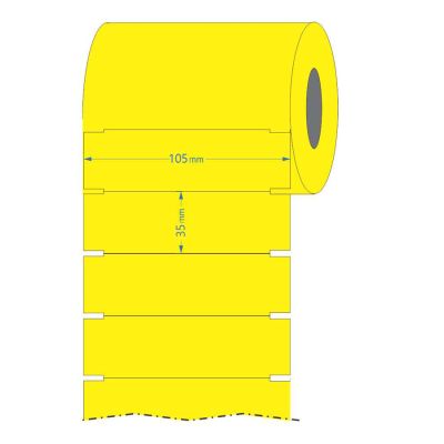 Etiqueta Gondola 105x35mm Amarela 4 Rolos 850un/rl Mex Paper