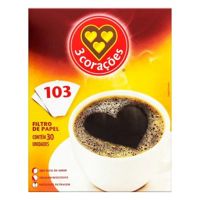 Filtro Papel P/ Cafe 3 Coracoes 103 C/30un