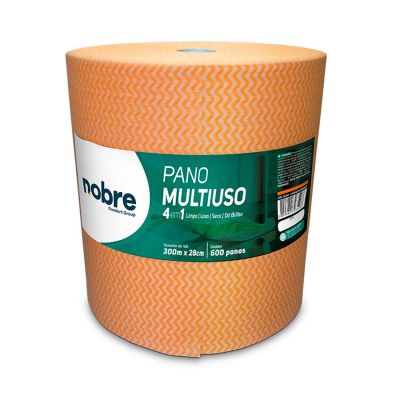 Pano Multiuso Laranja Rolo De 28cm X 300m Nobre 33252