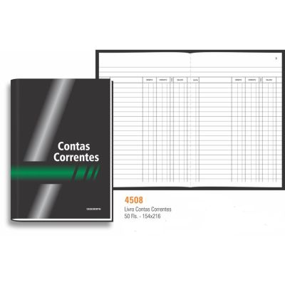 Livro Contas Correntes 1/4 50fls Sidgraph