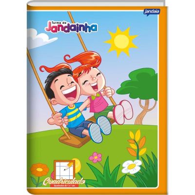 Caderno Quadriculado Brochura Capa Simples 1/4 7x7mm 80fls Jandaia