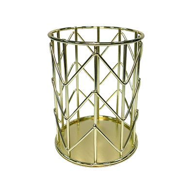 Porta Lapis Aramado Dourado Zig Zag Next Office Ct46