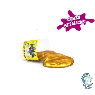 Kimeleka Slime Metal Ouro 180g Acrilex