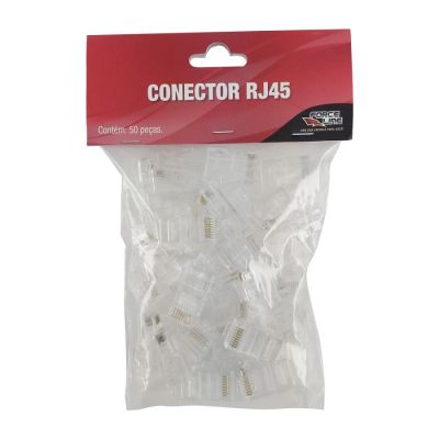 Conector De Rede Rj45 Pct C/50 Unid Force Line