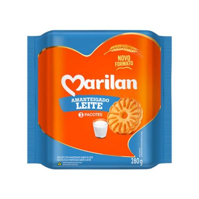 Biscoito Amanteigado Leite 280g Marilan