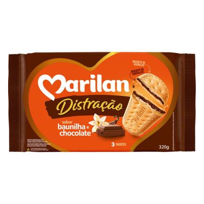 Biscoito Distracao Baunilha/chocolate 320g Marilan