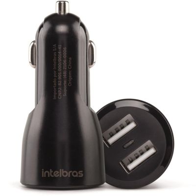 Carregador Automotivo 2 Portas Usb Ecv 2 Fast Intelbras
