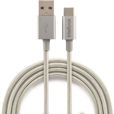 Cabo Para Smartphone Usb Para Usb-c 1,5m Nylon Branco Euac 15nb Intelbras