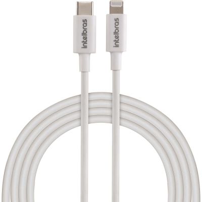 Cabo Para Smartphone Usb-c Para Lightning 1,2m Pvc Branco Eucl 12pb Intelbras