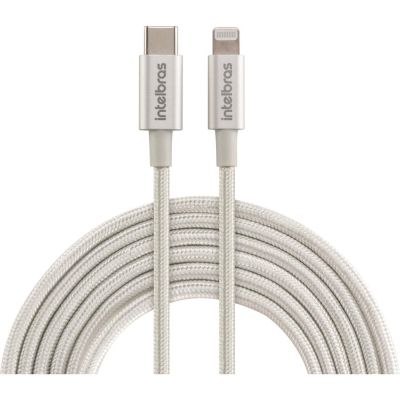 Cabo Para Smartphone Usb-c Para Lightning 1,5m Nylon Branco Eucl 15nb Intelbras