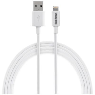 Cabo Para Smartphone Usb Para Lightning 1,2m Pvc Branco Eual12pb Intelbras