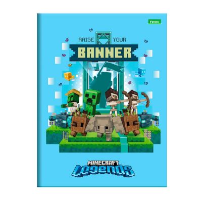 Caderno Linguagem Brochura Capa Dura 1/4 48fls Minecraft Foroni