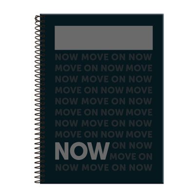 Caderno Universitario Capa Dura 1x1 80fls Fluor Mix Preto Foroni