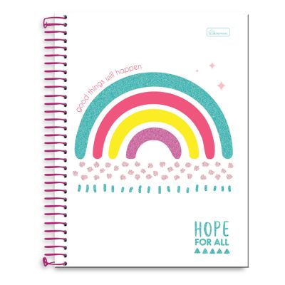 Caderno Linguagem Espiral Capa Dura 1/4 80fls Hope For All Cadersil