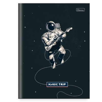 Caderno Linguagem Brochurao Capa Dura 1x1 80fls Magic Trip Cadersil