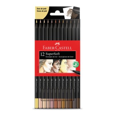 Lapis De Cor Tons De Pele Supersoft C/12 120712softtp Faber-castell Ww