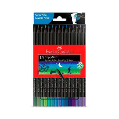 Lapis De Cor Ecolapis Supersoft Cores Frias C/15 Faber-castell