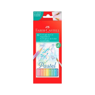 Lapis De Cor Ecolapis Aquarelavel Pastel C/10 Faber-castell