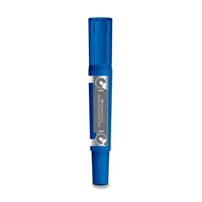 Caneta Marcador Permanente Duas Pontas Mp2p/az Azul Faber-castell