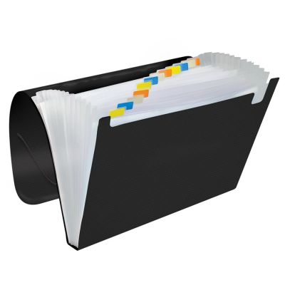 Pasta Sanfona A4 12 Divisoes Preta 6090pp-pr Dac 