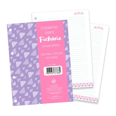 Bloco Fichario Pautado 96fls Rosa 280re Dac