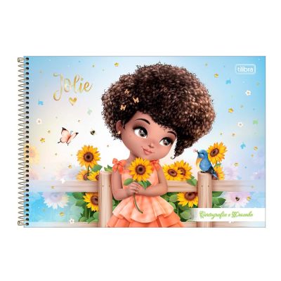 Caderno Cartografia Espiral Capa Dura 80fls Jolie Tilibra