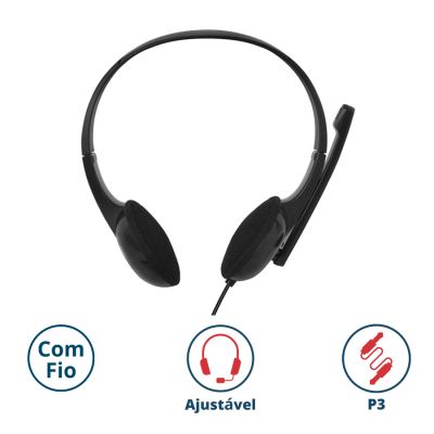 Headset Basic P3 Preto Ph367 Multi