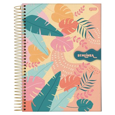 Caderneta Espiral Capa Dura 80fls Pautada Eco Linea 10x14,6cm Jandaia