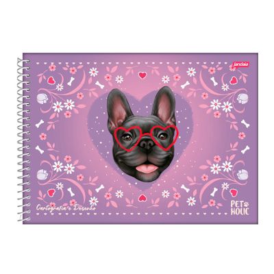 Caderno Cartografia Capa Dura 80fls Pet Holic Jandaia