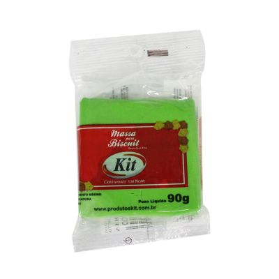 Massa De Biscuit Verde Folha 90g Kit