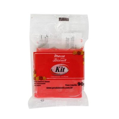 Massa De Biscuit Vermelho 90g Kit